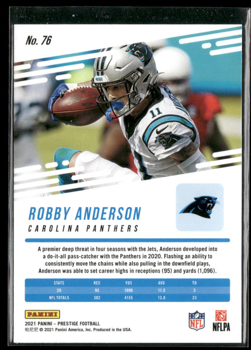 Robby Anderson 2021 Panini Prestige #76 Carolina Panthers