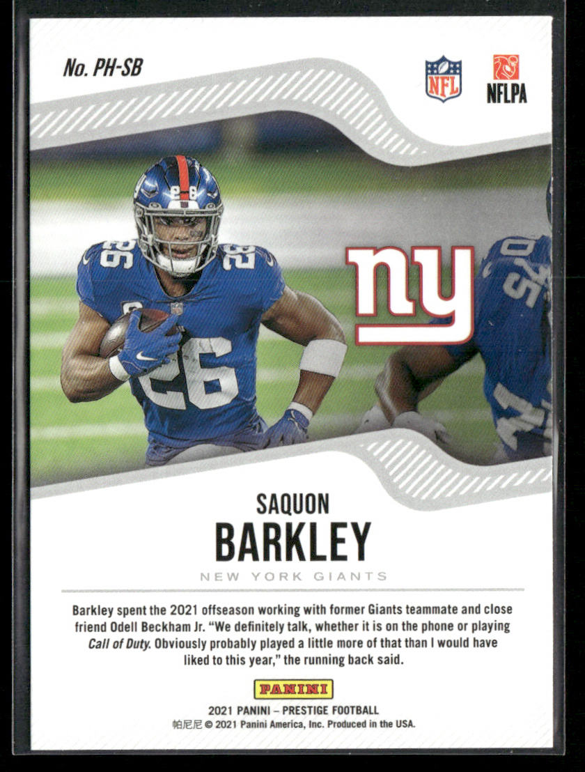 Saquon Barkley 2021 Panini Prestige Power House #PH-SB New York Giants
