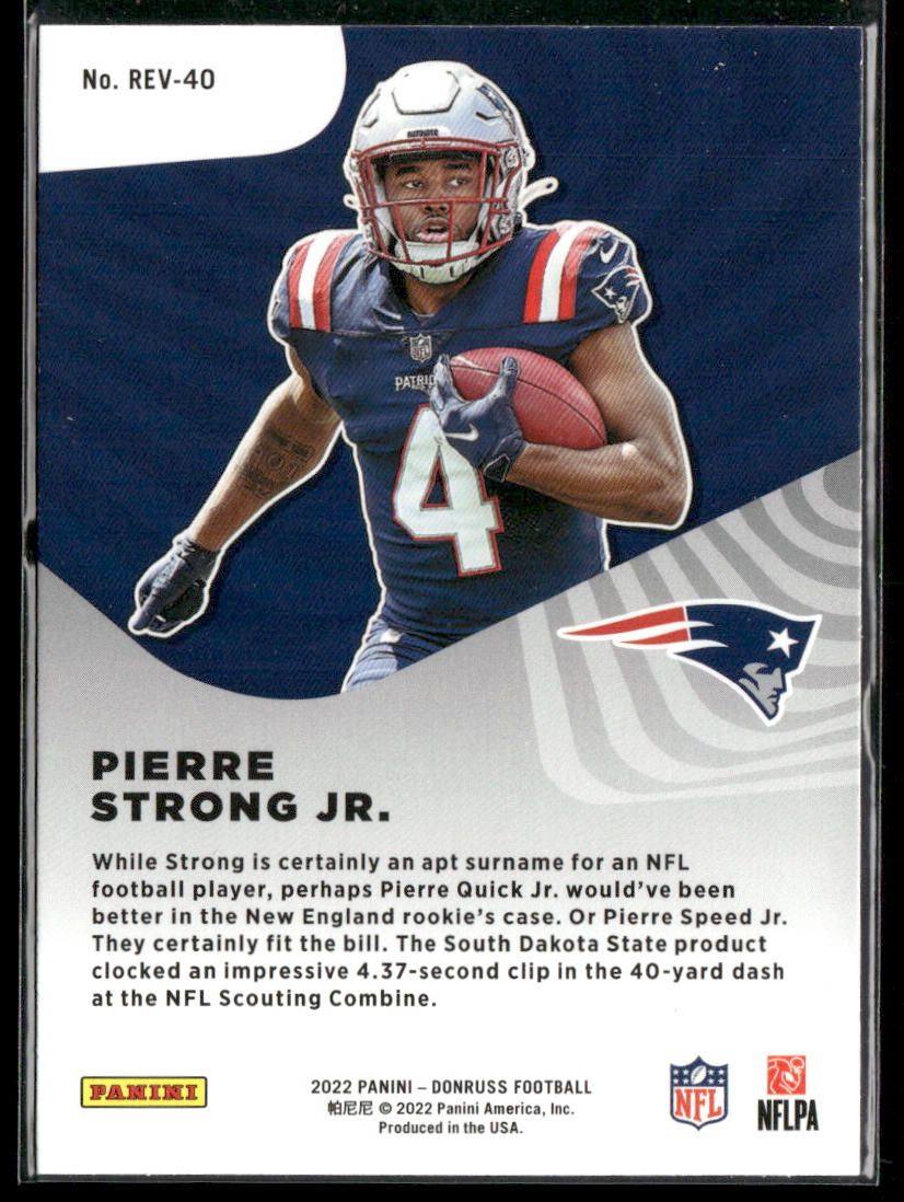 Pierre Strong Jr. 2022 Donruss Rookie Revolution #REV-40 New England Patriots