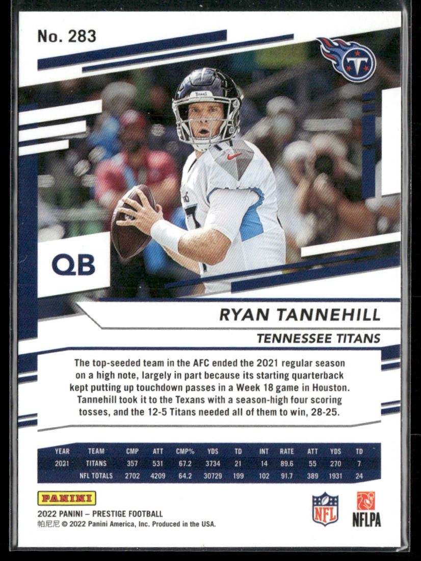 Ryan Tannehill 2022 Panini Prestige #283 Tennessee Titans