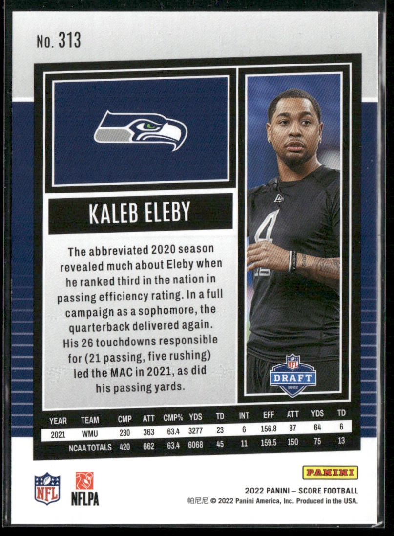 Kaleb Eleby 2022 Score #313 RC Seattle Seahawks
