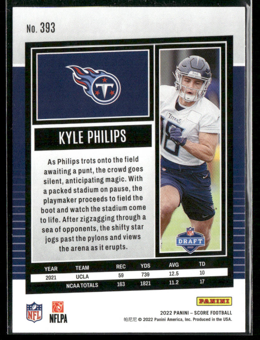 Kyle Philips 2022 Score #393 RC Tennessee Titans