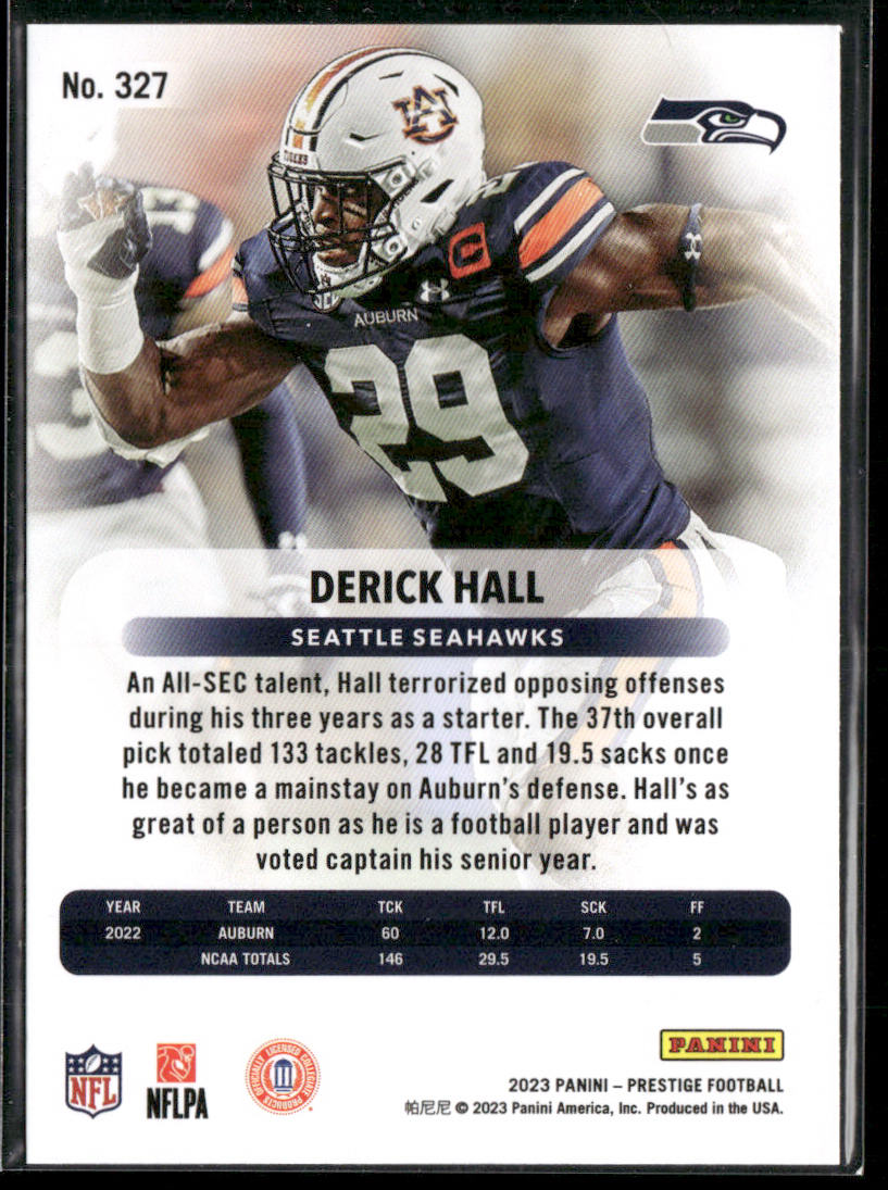 Derick Hall 2023 Panini Prestige #327 RC Seattle Seahawks