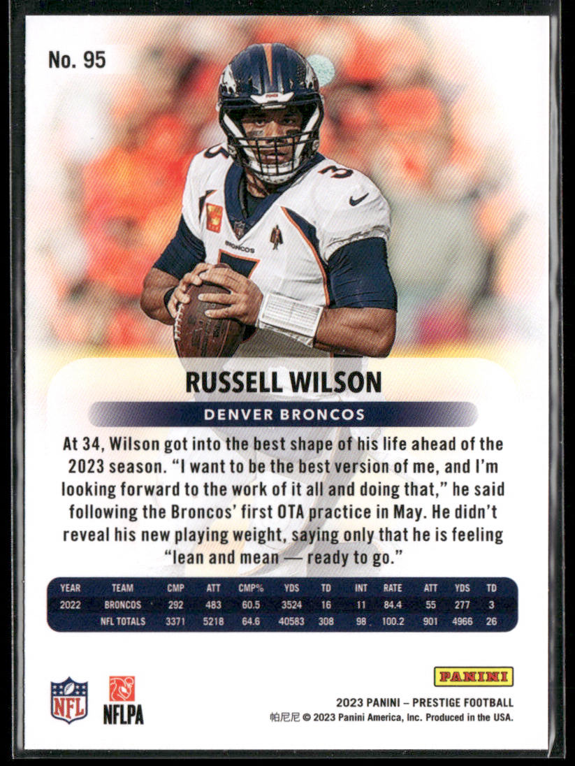 Russell Wilson 2023 Panini Prestige #95 Denver Broncos