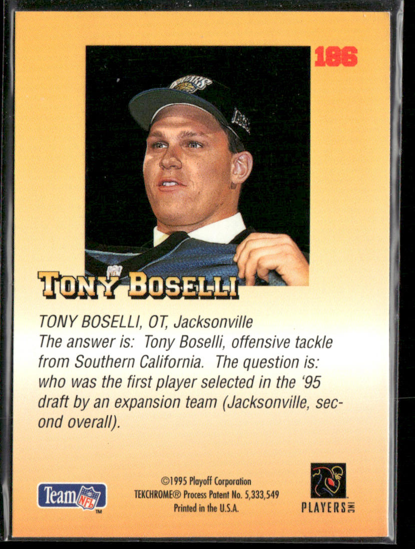 Tony Boselli 1995 Playoff Prime #186 RC Jacksonville Jaguars
