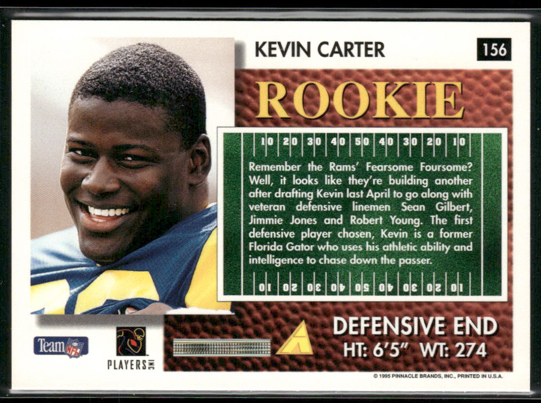 Kevin Carter 1995 Summit #156 RC St. Louis Rams
