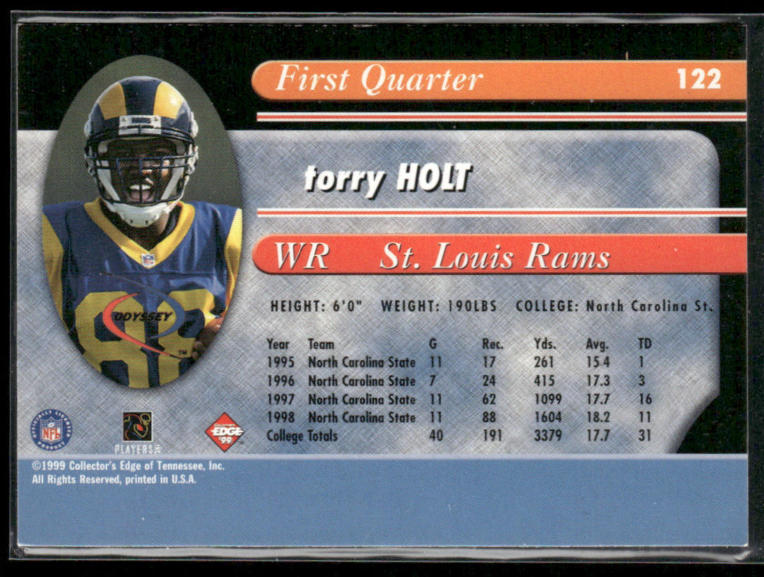 Torry Holt 1999 Collector's Edge Odyssey #122 RC St. Louis Rams
