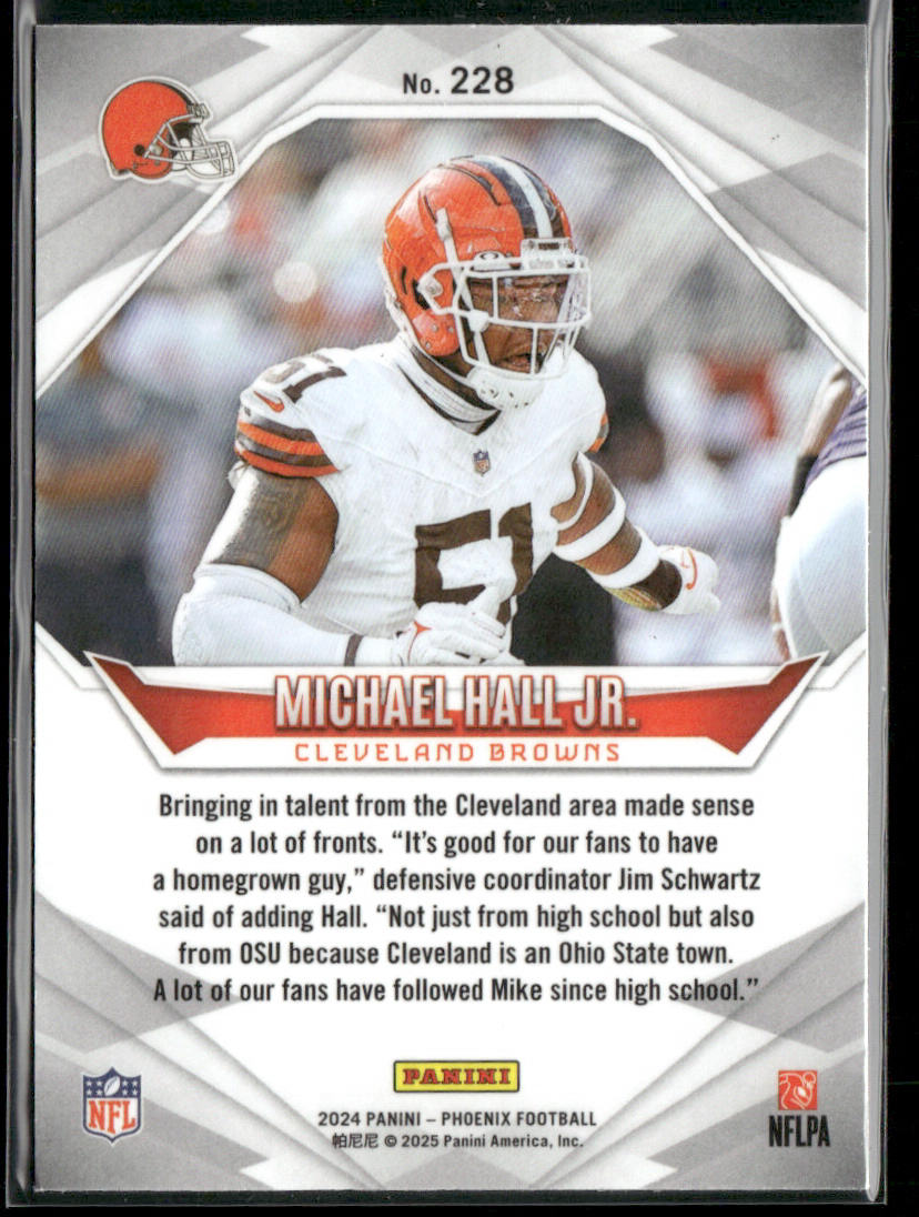 Michael Hall Jr. 2024 Panini Phoenix #228 RC Cleveland Browns