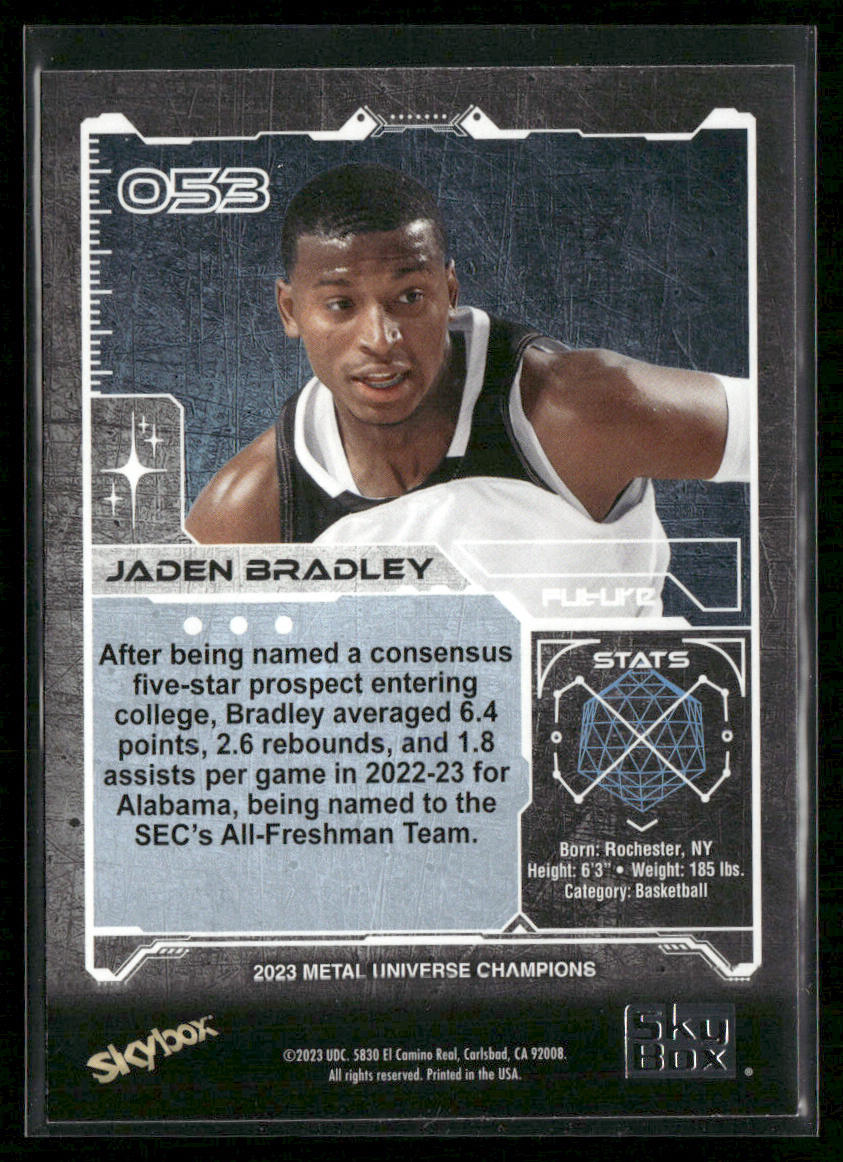 Jaden Bradley 2023 SkyBox Metal Universe Champions #053