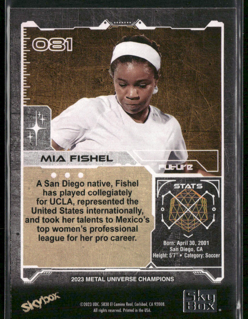 Mia Fishel 2023 SkyBox Metal Universe Champions #081