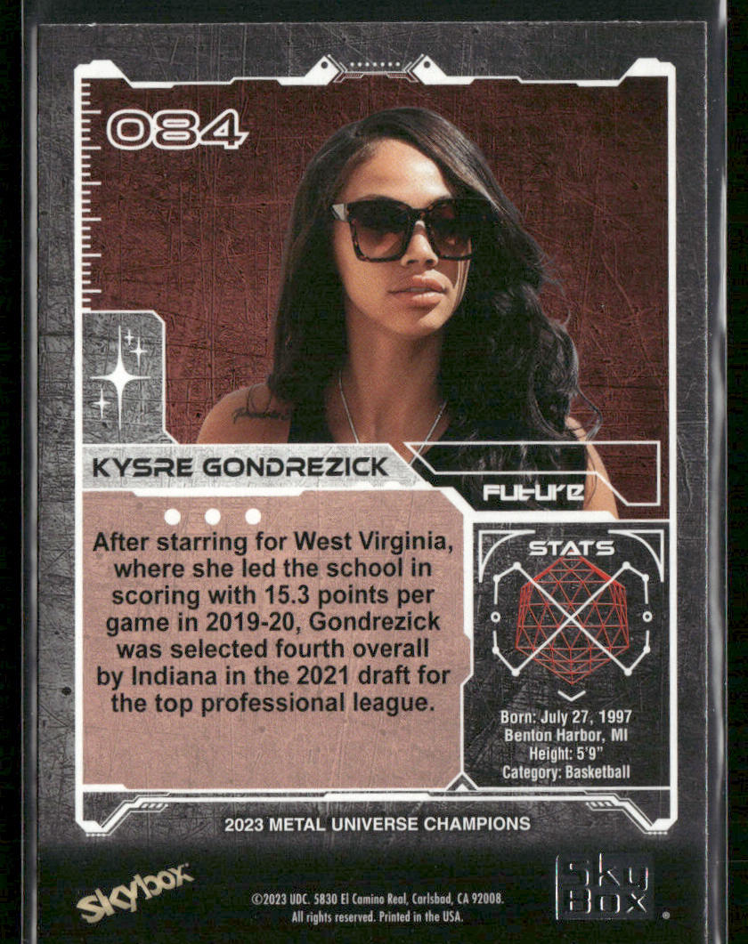 Kysre Gondrezick 2023 SkyBox Metal Universe Champions #084
