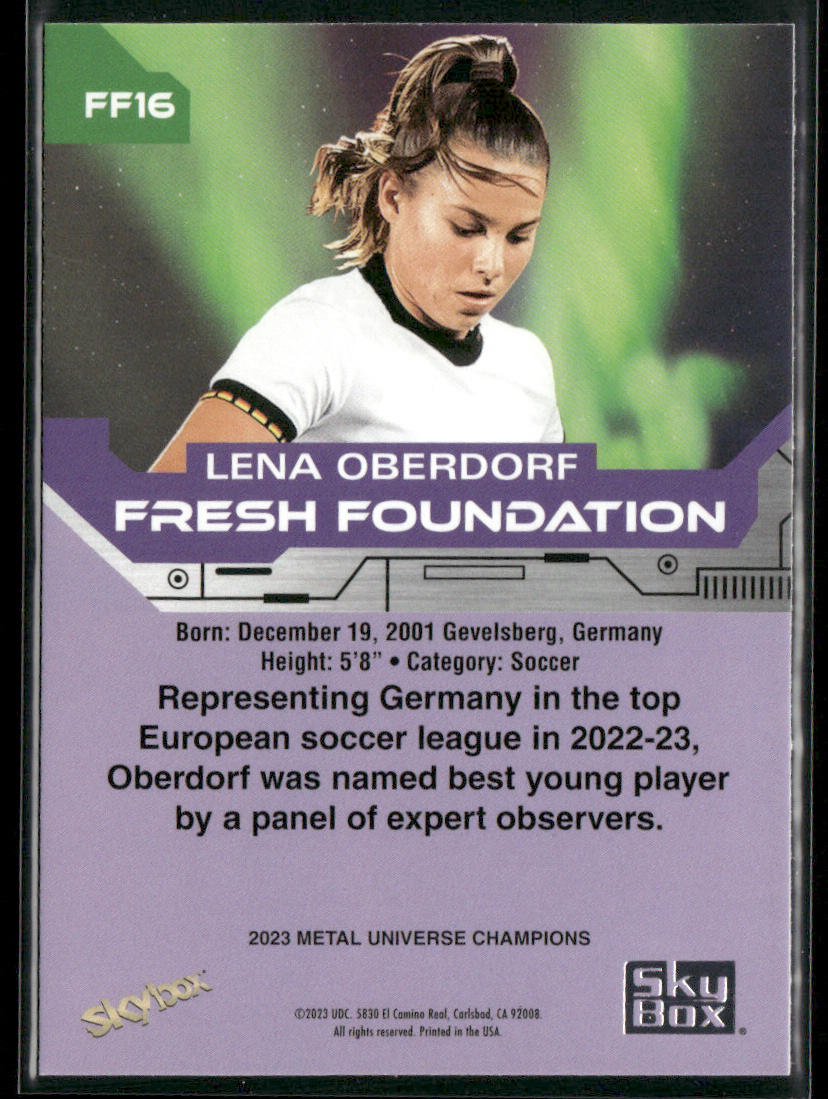 Lena Oberdorf 2023 Metal Universe Champions Fresh Foundation Aqua #FF16 Germany