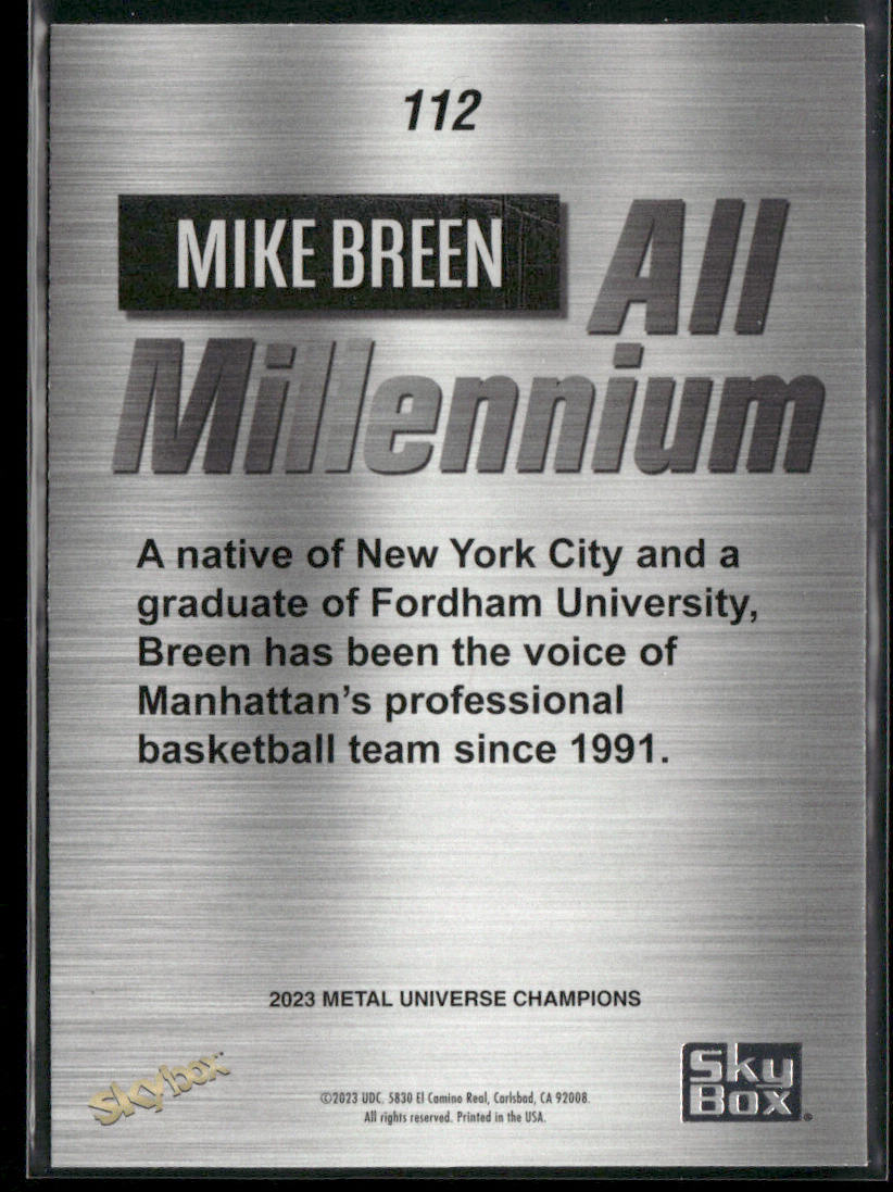 Mike Breen 2023 SkyBox Metal Universe Champions #112