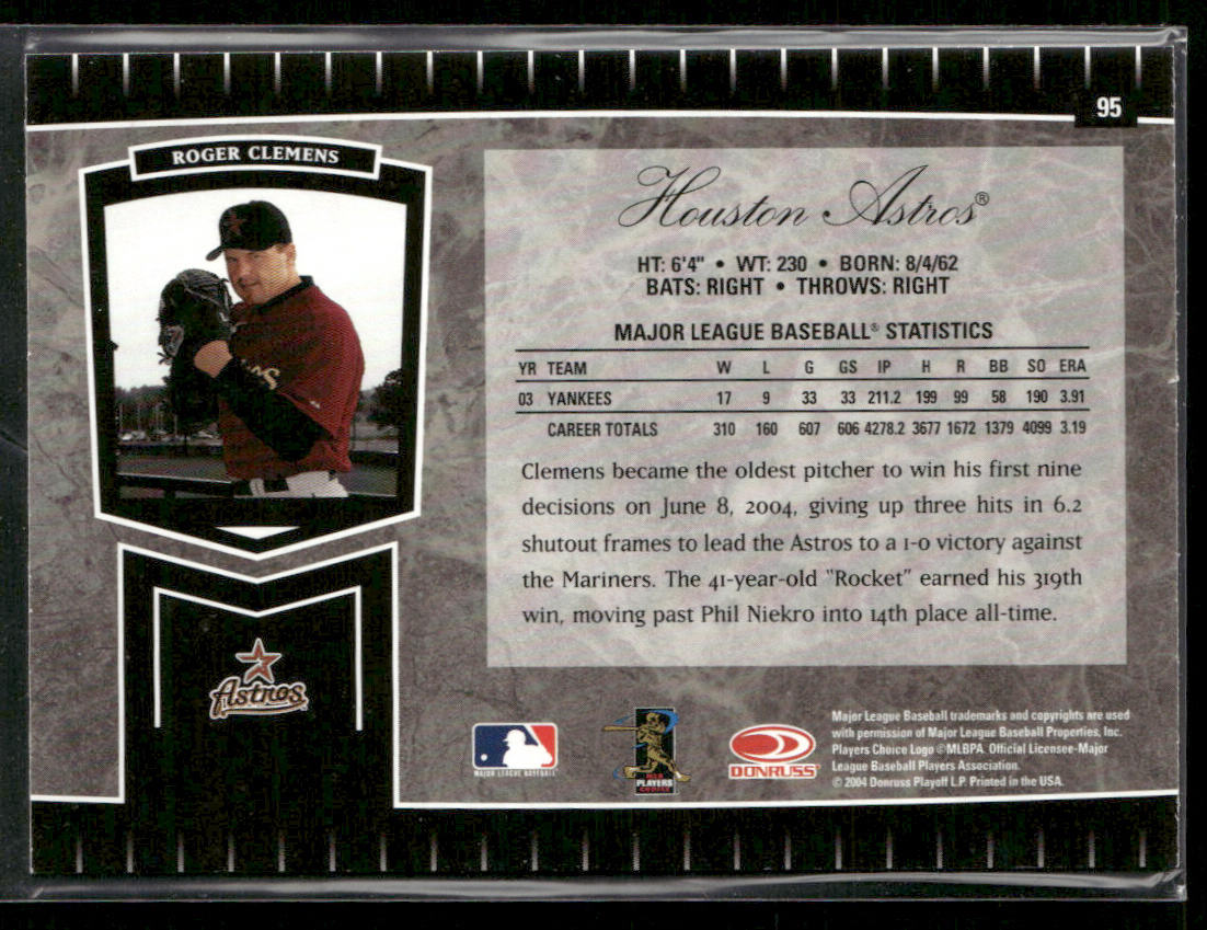 Roger Clemens 2004 Leaf Certified Cuts #95 Houston Astros
