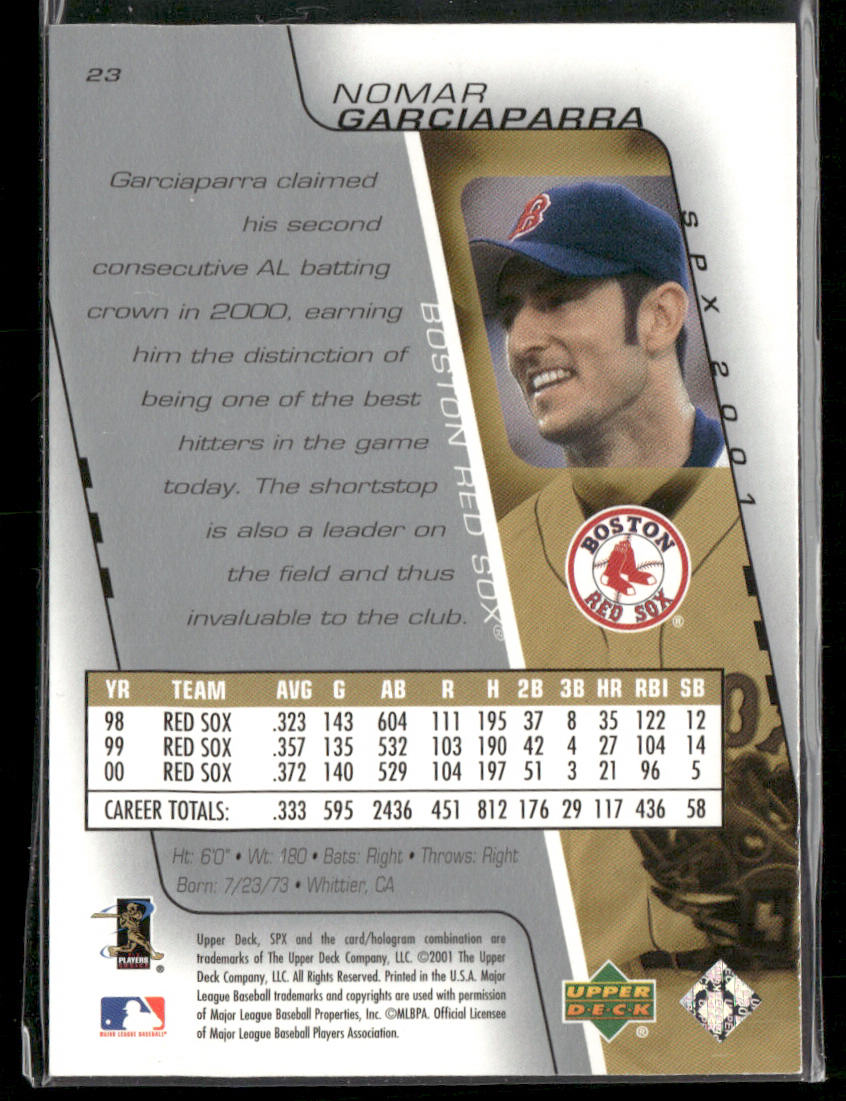 Nomar Garciaparra 2001 SPx #23 Boston Red Sox