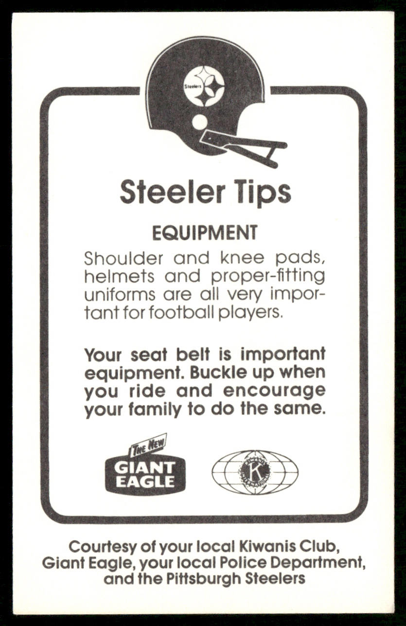 Robin Cole 1986 Pittsburgh Steelers Kiwanis Giant Eagle Police #NNO