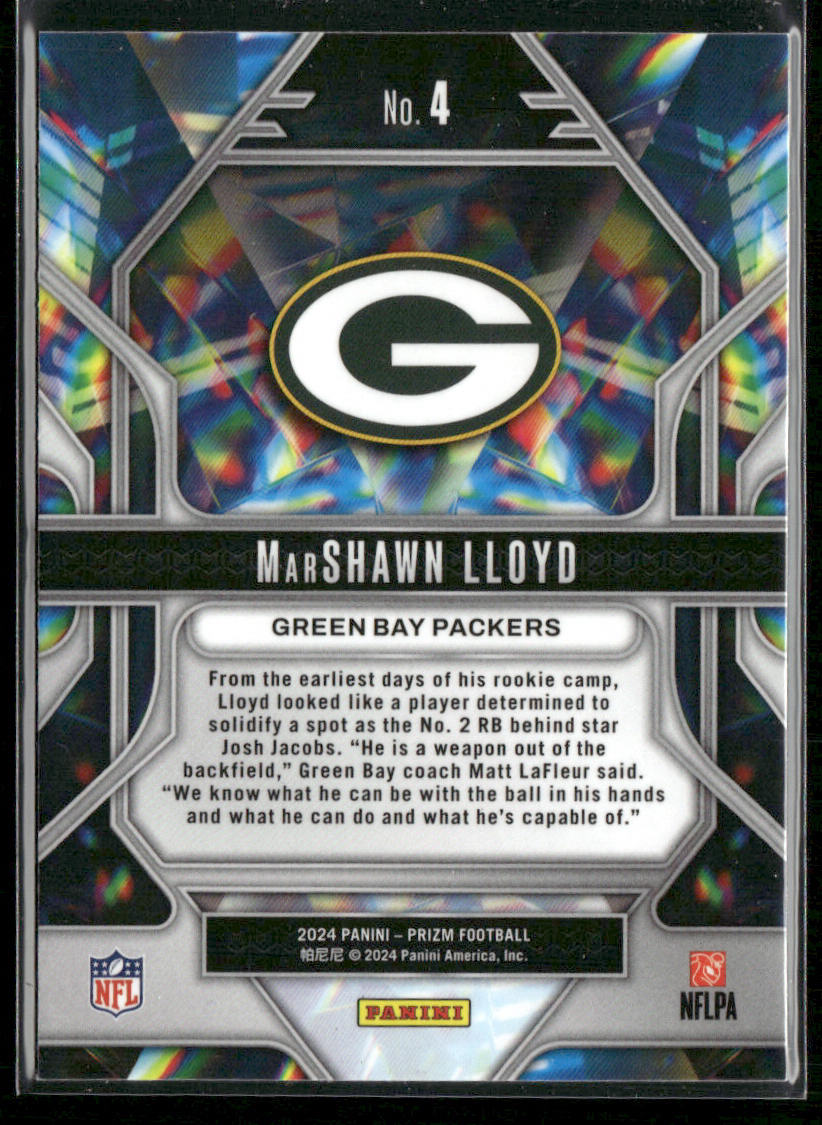MarShawn Lloyd 2024 Panini Prizm Prizmatic #4 Green Bay Packers