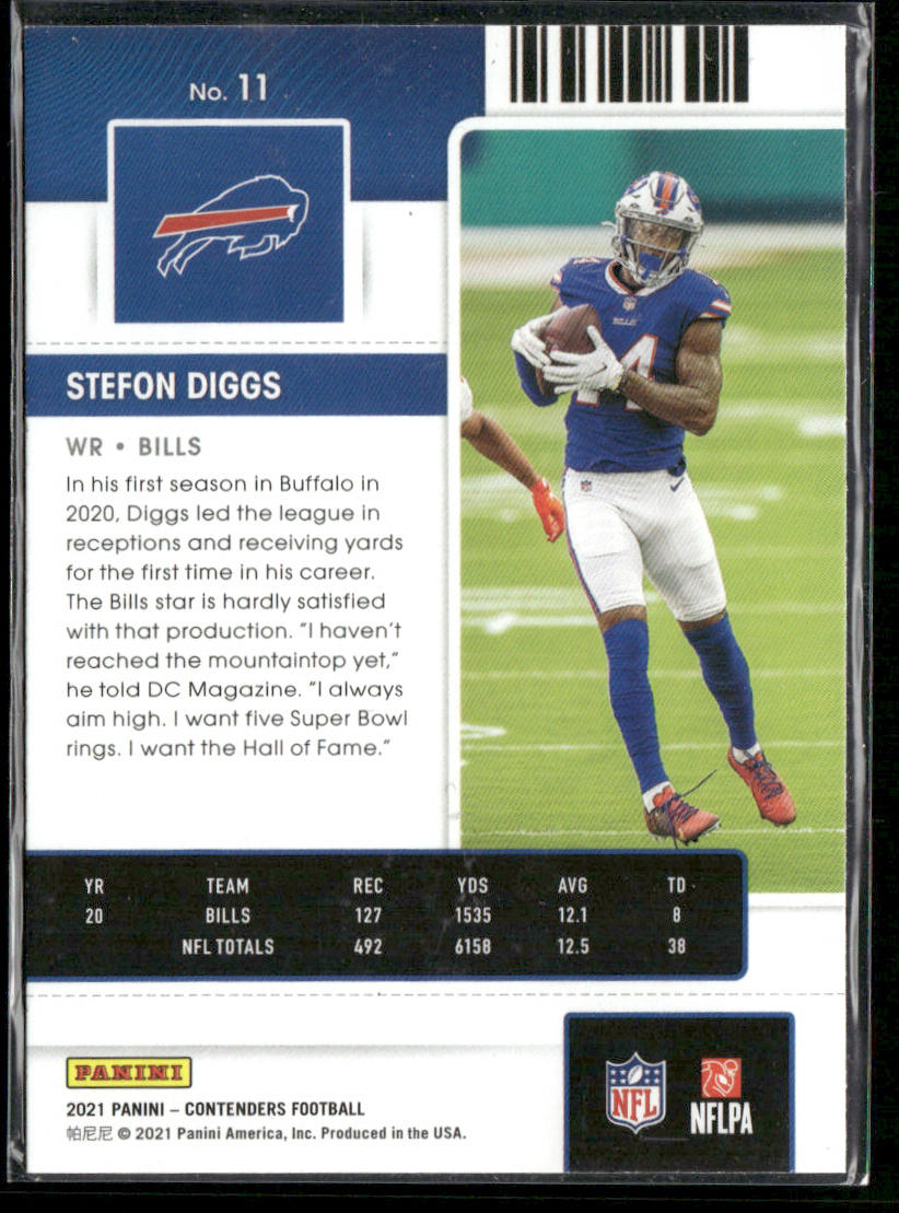 Stefon Diggs 2021 Panini Contenders #11 Buffalo Bills