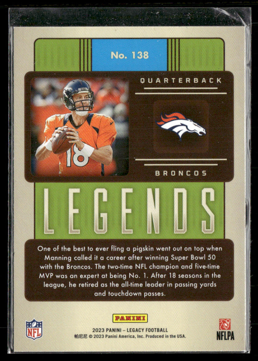 Peyton Manning 2023 Panini Legacy #138 Denver Broncos