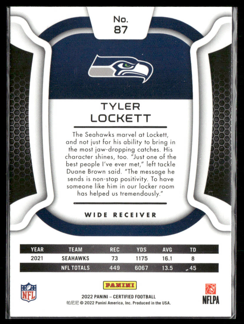 Tyler Lockett 2022 Panini Certified #87 Seattle Seahawks