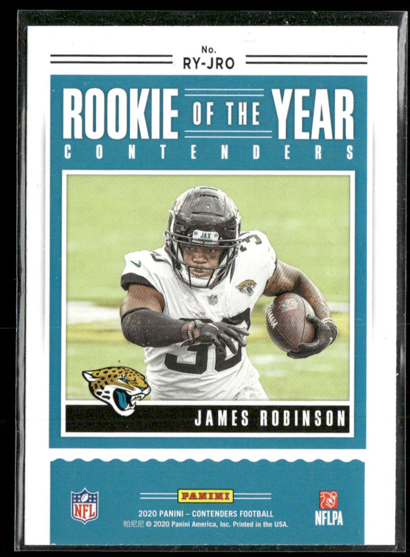 James Robinson 2020 Panini Contenders Rookie of the Year Contenders #RY-JRO