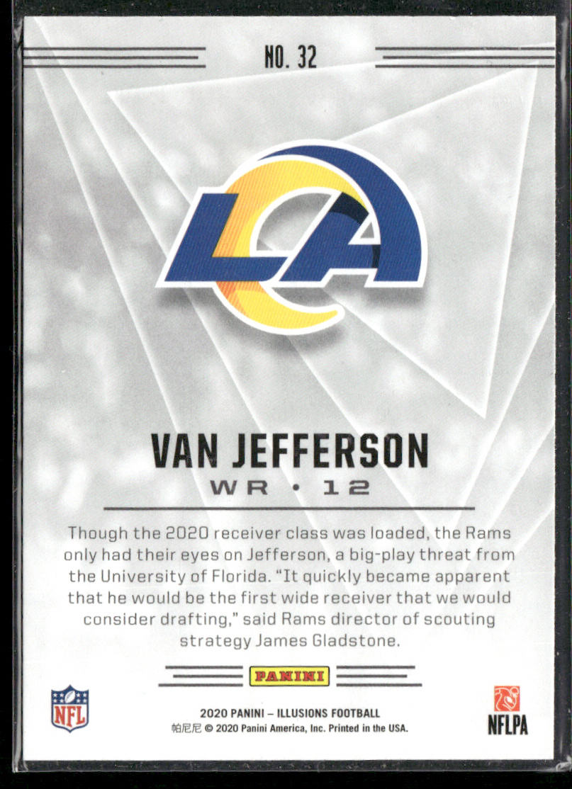 Van Jefferson 2020 Panini Illusions #32 RC Los Angeles Rams