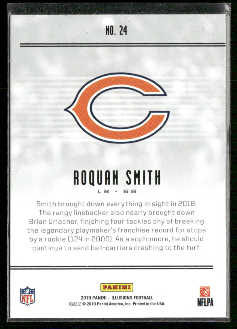 Roquan Smith 2019 Panini Illusions #24 Chicago Bears
