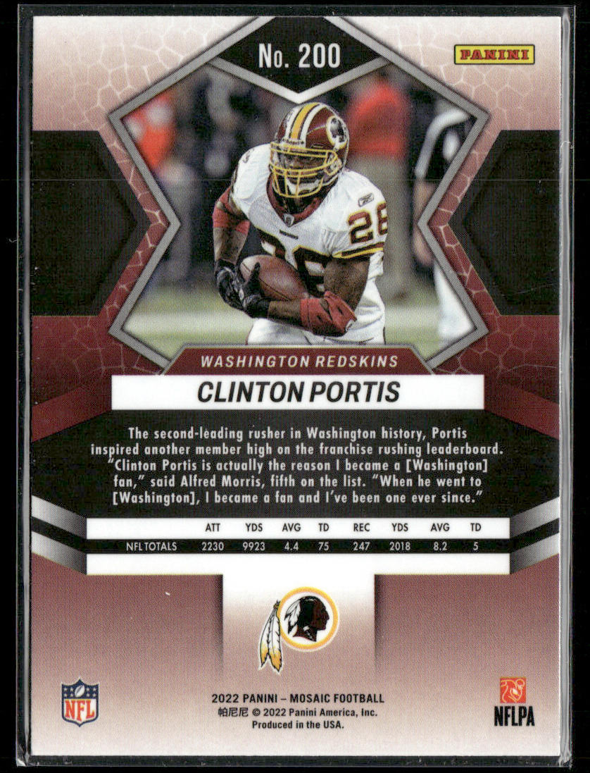 Clinton Portis 2022 Panini Mosaic #200 Washington Redskins