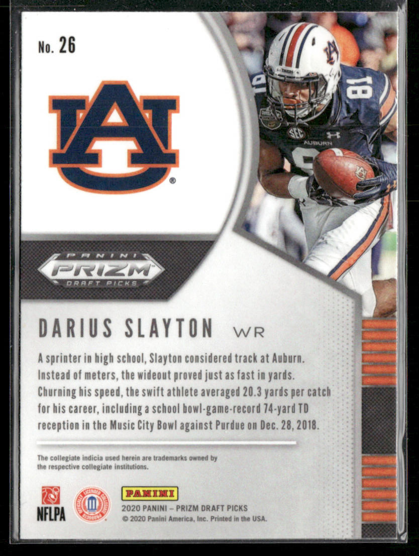 Darius Slayton 2020 Panini Prizm Draft Picks #26 Auburn Tigers