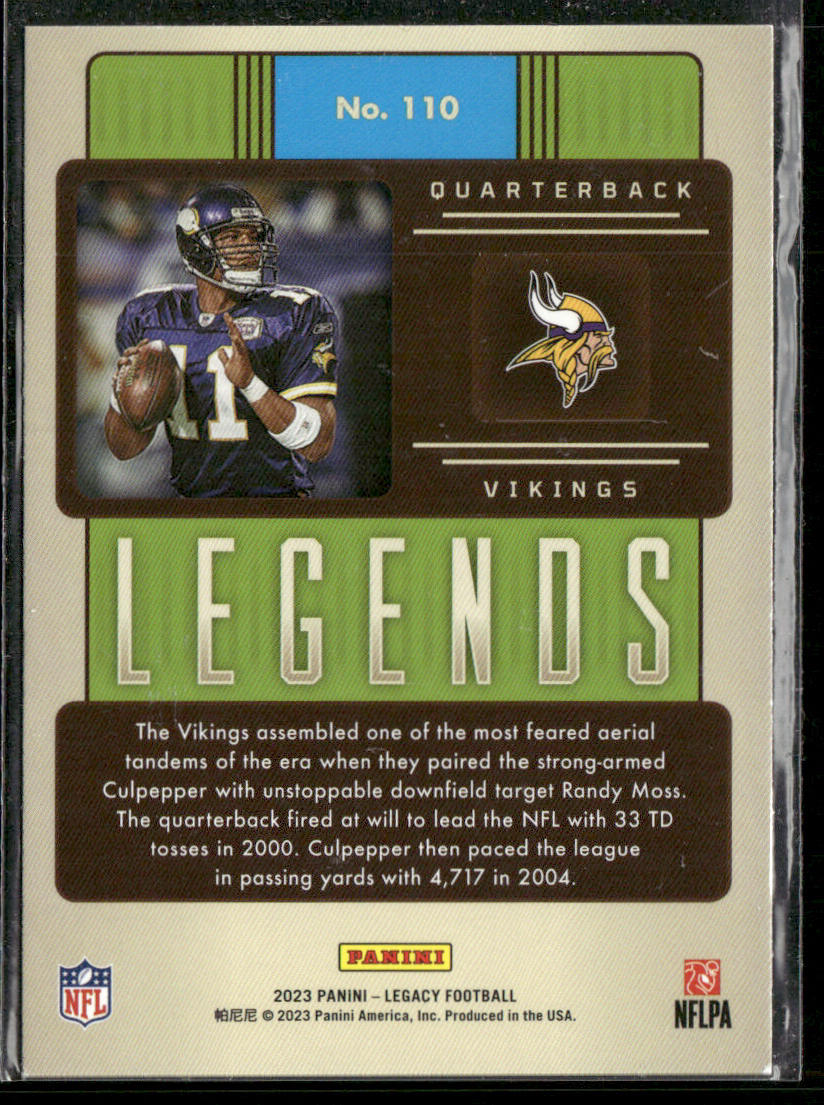 Daunte Culpepper 2023 Panini Legacy #110 Minnesota Vikings