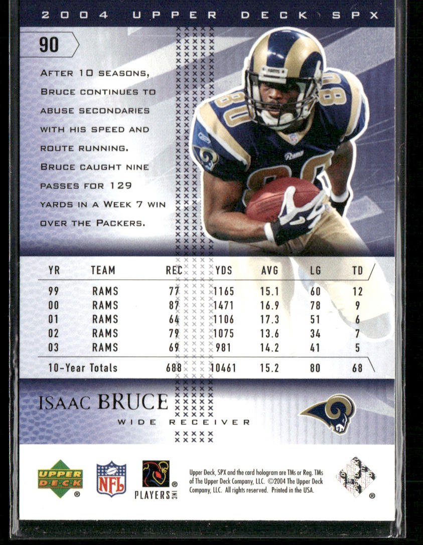 Isaac Bruce 2004 SPx #90 St. Louis Rams