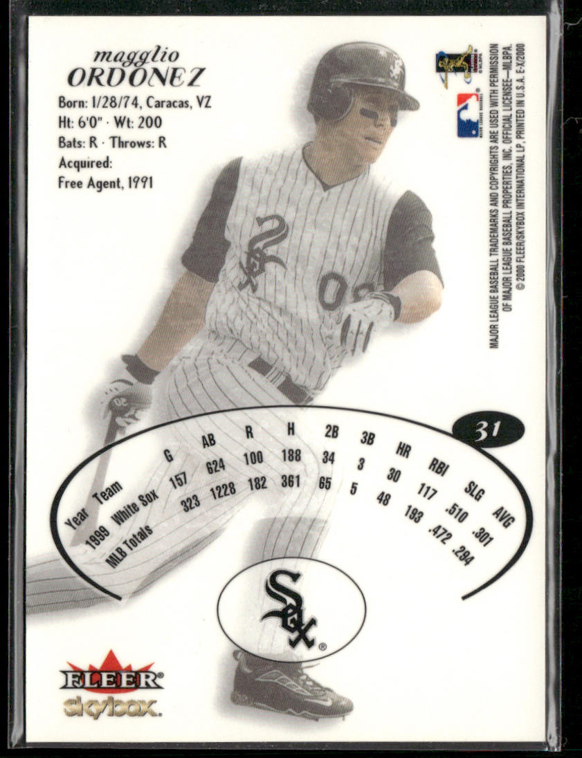 Magglio Ordonez 2000 Fleer E-X #31 Chicago White Sox