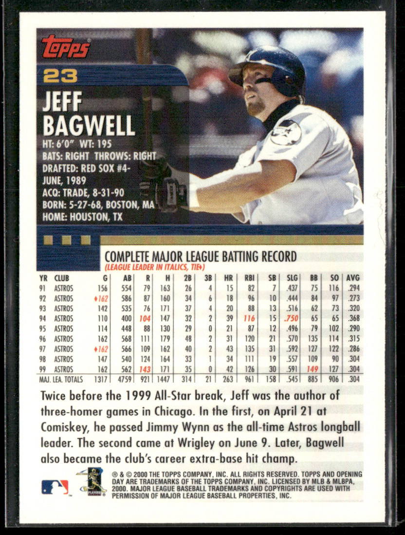 Jeff Bagwell 2000 Topps Opening Day #23 Houston Astros