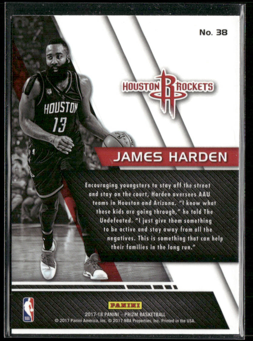 James Harden 2017-18 Panini Prizm Fundamentals #38 Houston Rockets
