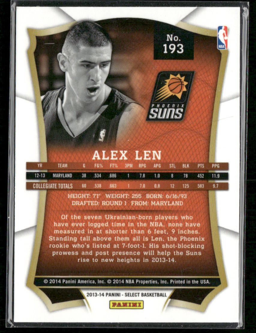 Alex Len 2013-14 Panini Select #193 RC Phoenix Suns