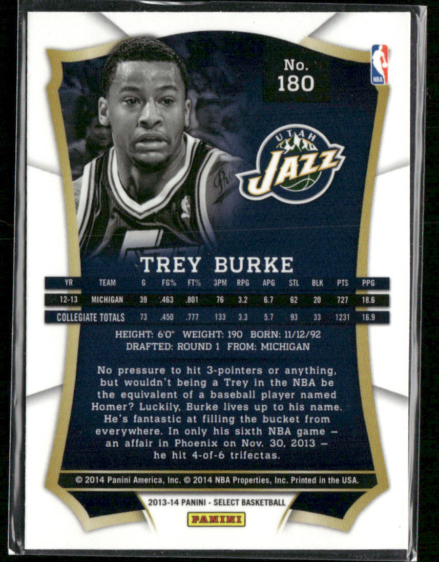 Trey Burke 2013-14 Panini Select #180 RC Utah Jazz