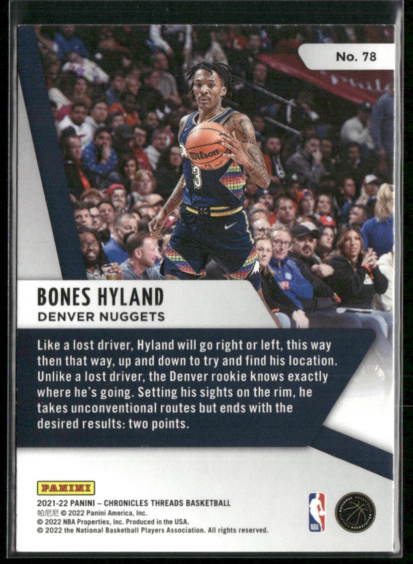 Bones Hyland 2021-22 Panini Chronicles #78 RC Denver Nuggets