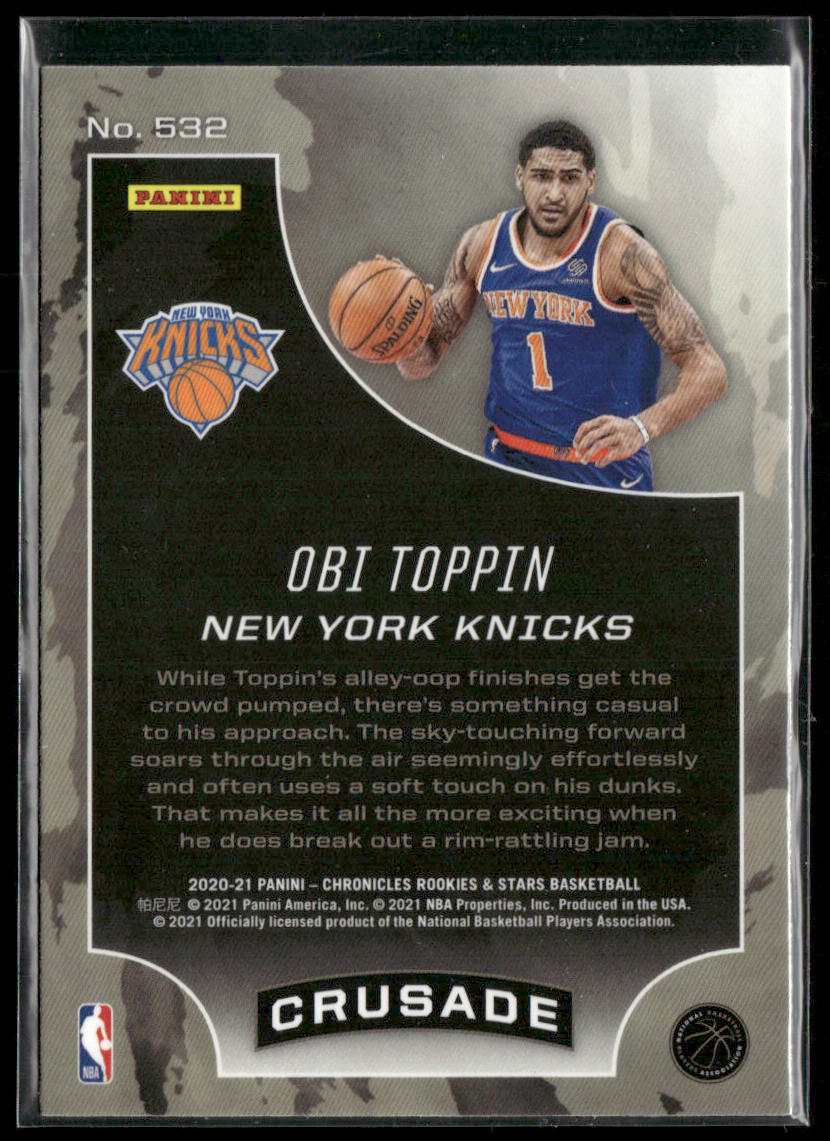 Obi Toppin 2020-21 Panini Chronicles #532 RC New York Knicks