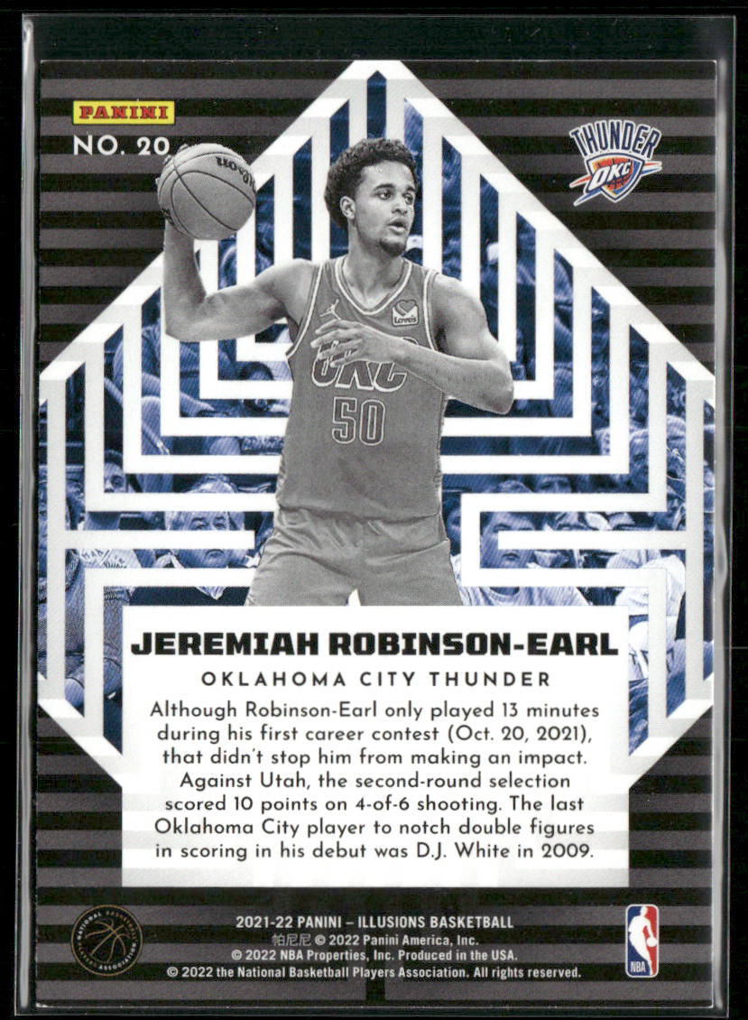 Jeremiah Robinson-Earl 2021-22 Panini Illusions Instant Impact #20 Thunder