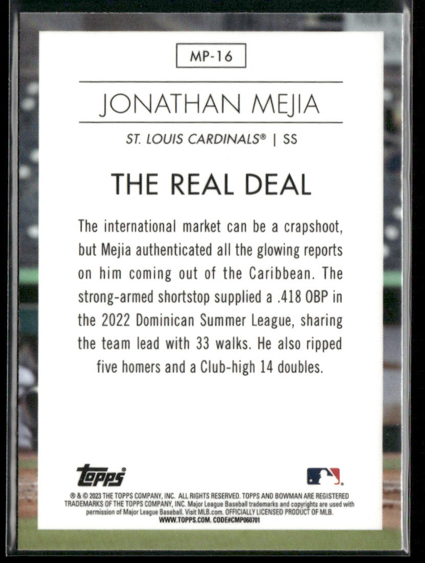 Jonathan Mejia 2023 Bowman Modern Prospects #MP-16 St. Louis Cardinals