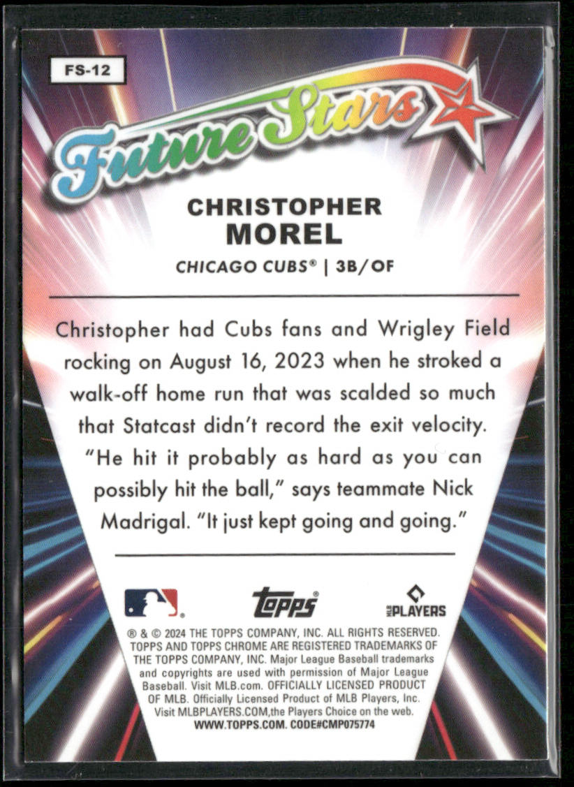 Christopher Morel 2024 Topps Chrome Future Stars #FS-12 Chicago Cubs
