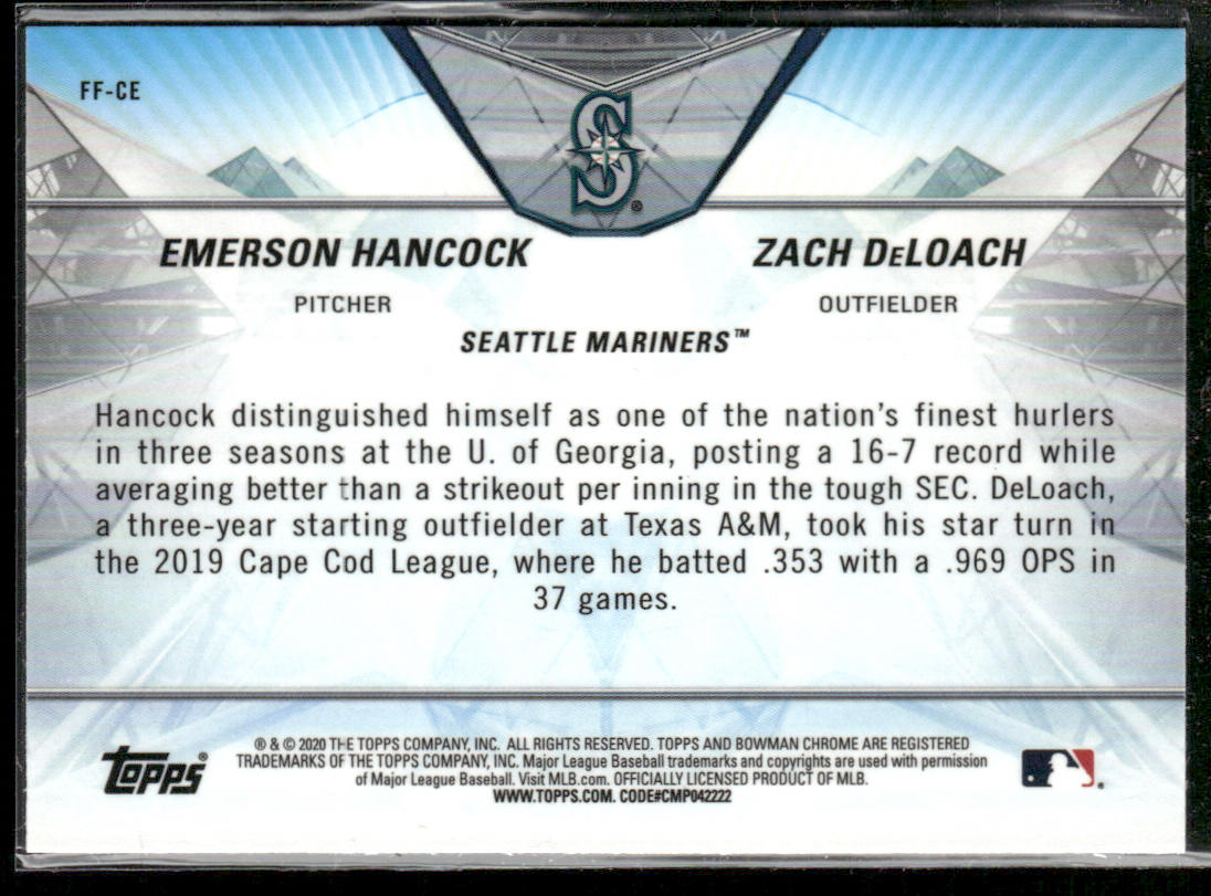 DeLoach / Hancock 2020 Bowman Draft Franchise Futures #FF-CE Mariners
