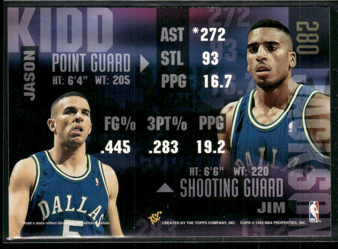 Jim Jackson / Jason Kidd 1994-95 Stadium Club #280 Dallas Mavericks