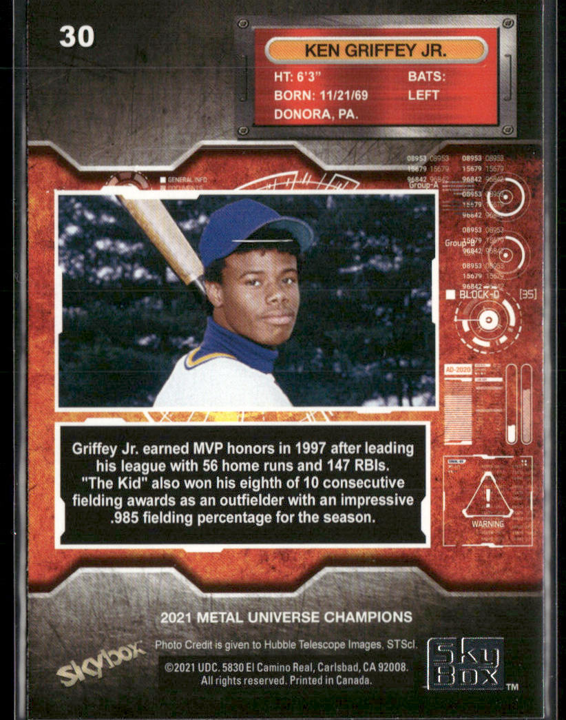 Ken Griffey Jr. 2021 SkyBox Metal Universe Champions #30