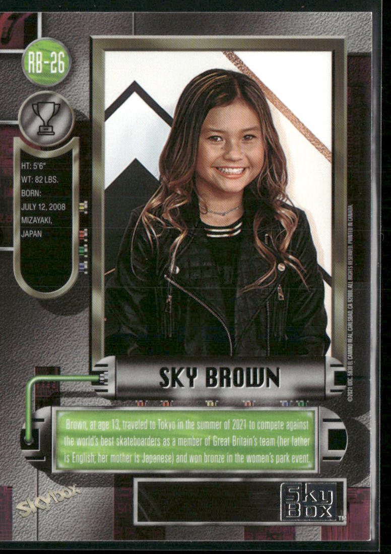 Sky Brown 2021 SkyBox Metal Universe Champions 1997-98 Retro #RB-26