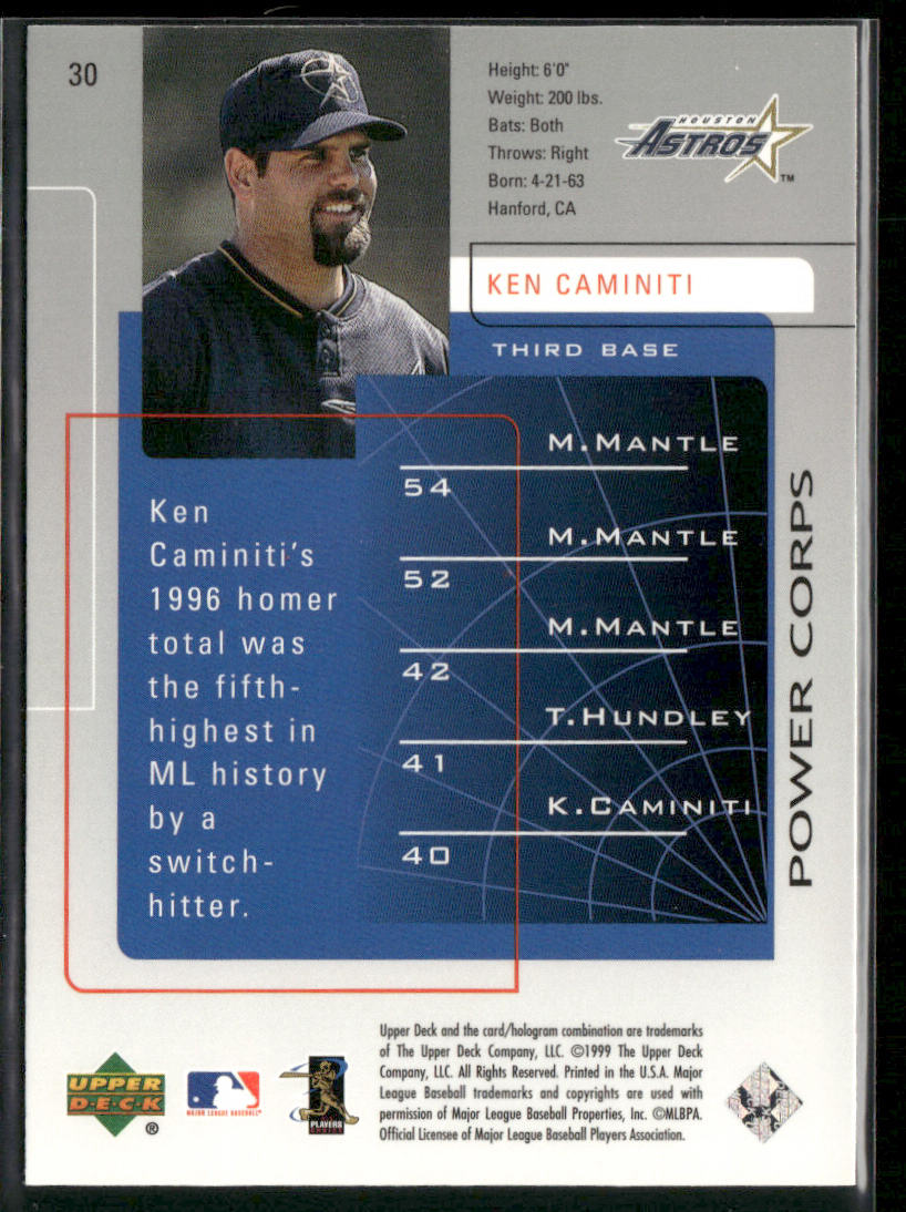 Ken Caminiti 1999 Upper Deck Challengers for 70 #30 Houston Astros