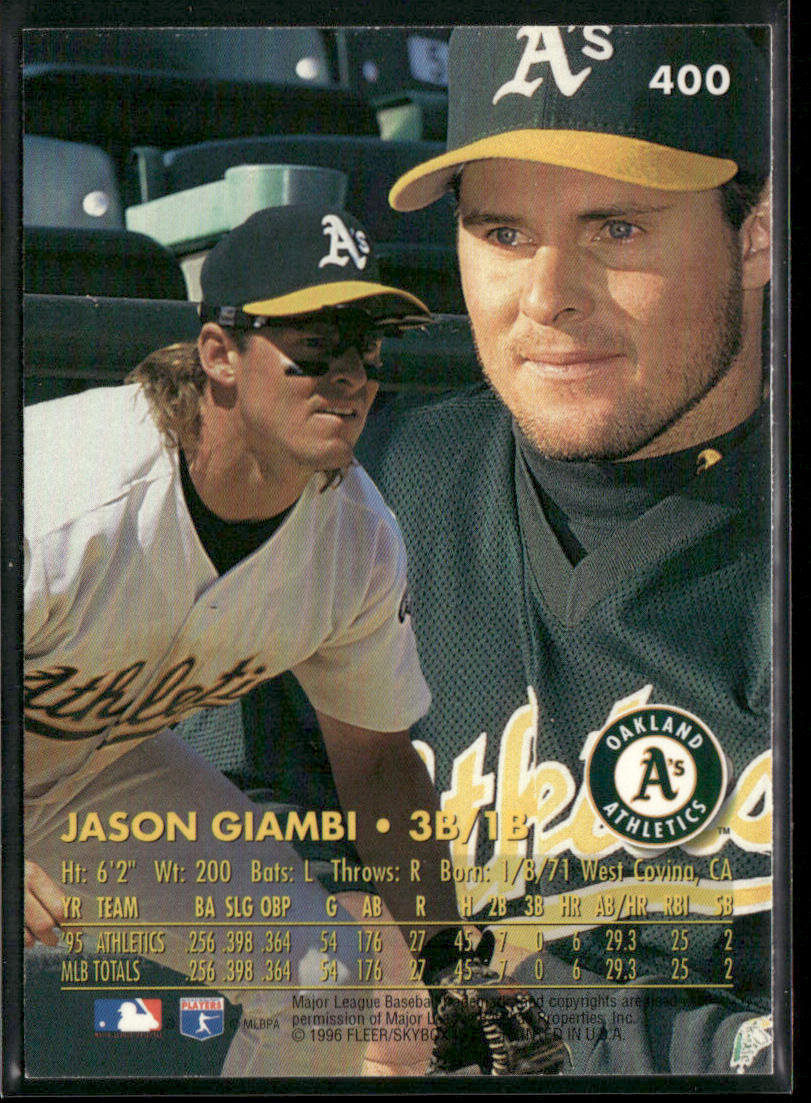 Jason Giambi 1996 Ultra #400 Oakland Athletics