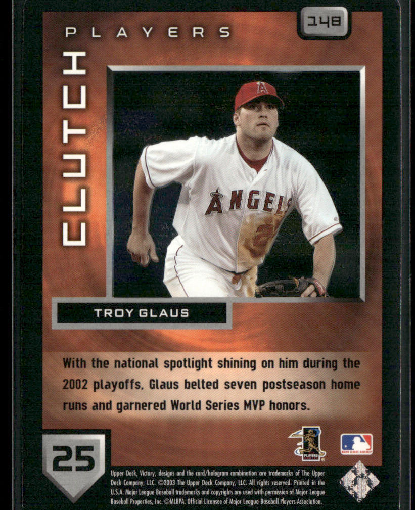 Troy Glaus 2003 Upper Deck Victory #148 Anaheim Angels