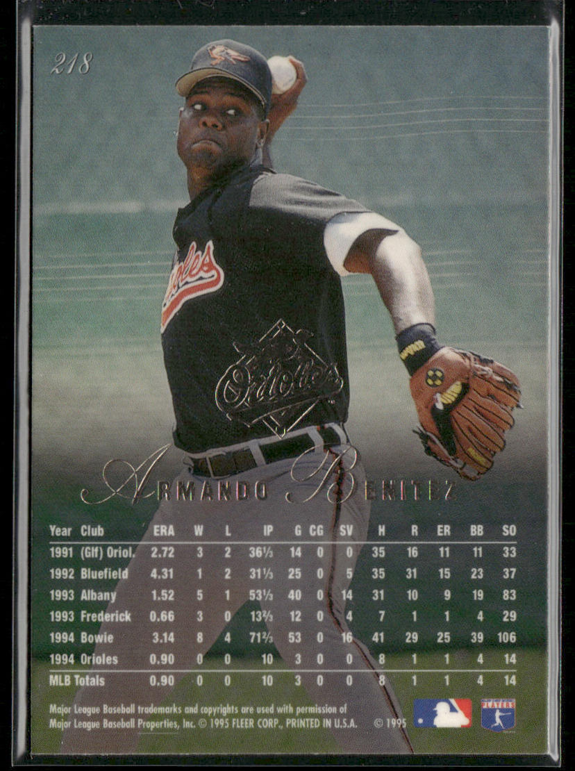 Armando Benitez 1995 Flair #218 RC Baltimore Orioles