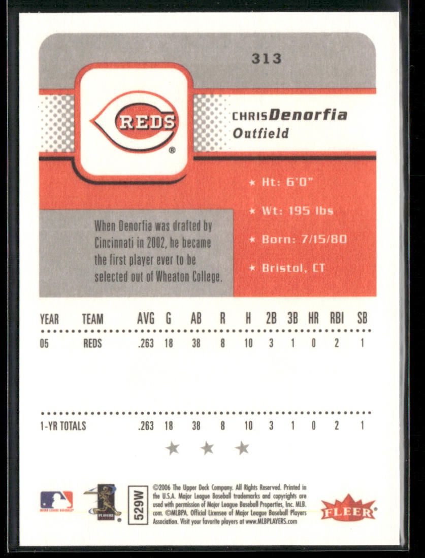 Chris Denorfia 2006 Fleer #313 Cincinnati Reds
